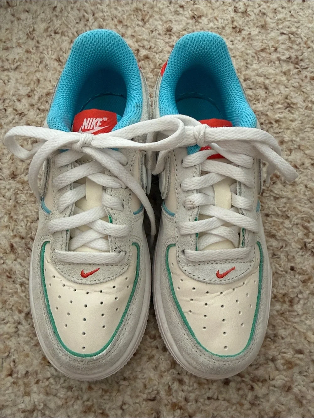 Kids Nike Air Force 1 Low Holiday Cookies Size 12.5